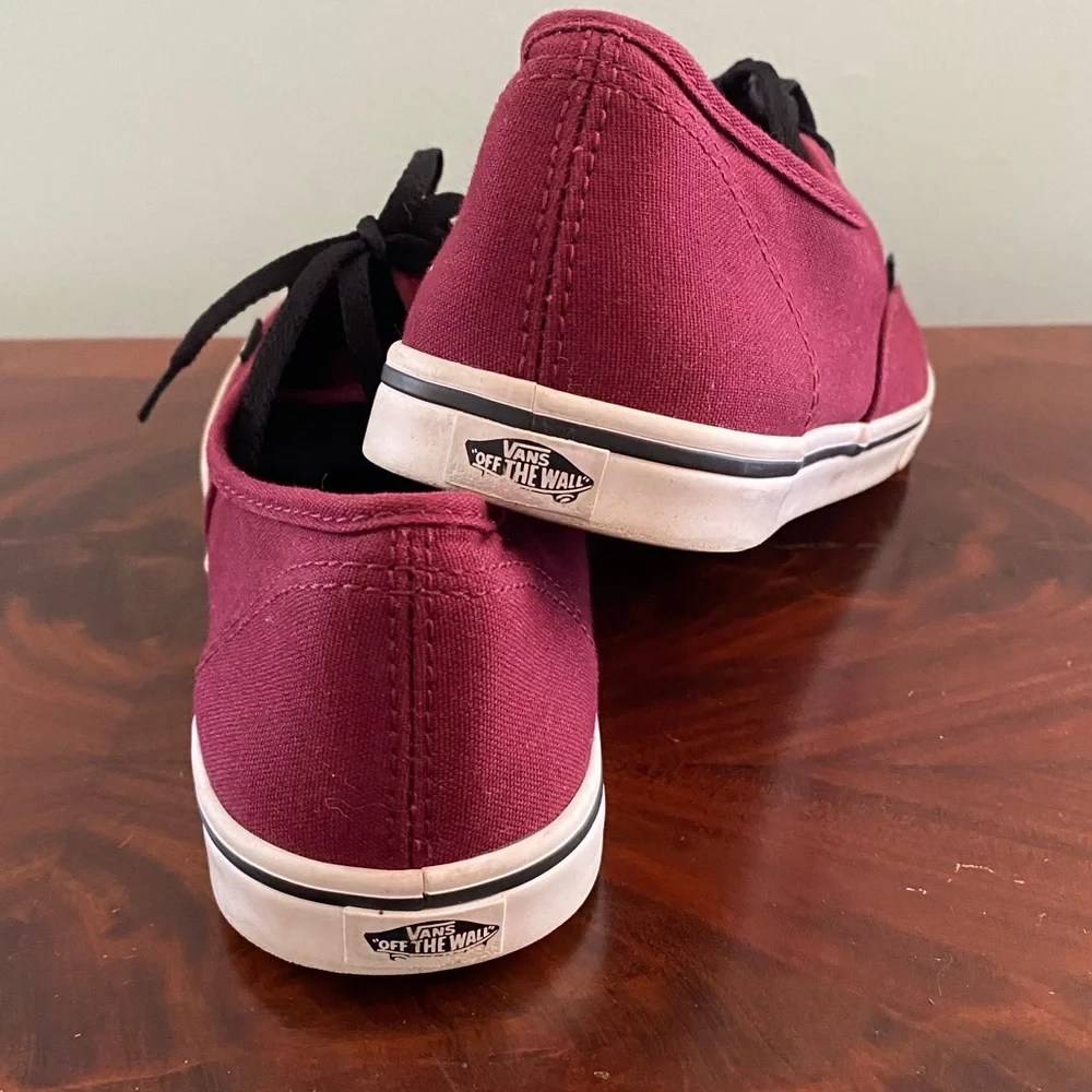 Vans Dark Red Lace Up Unisex M 6.0 / W 7.5 - Picture 4 of 9
